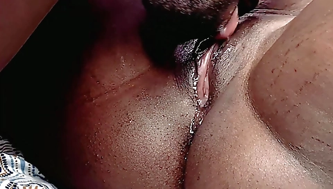 Black amateur couple fuck in cunnilingus and fucking