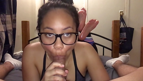 I am fucked in the foot fetish by my ebony boyfriend