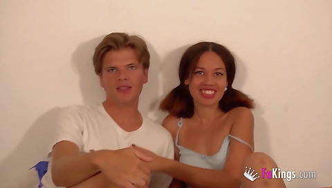 Ebony teen with a big boobies gets her pussy pounded