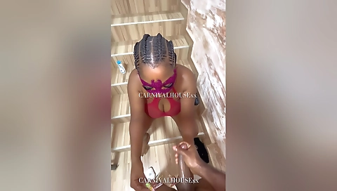 Big tits ebony girl with an erotic body is fucking