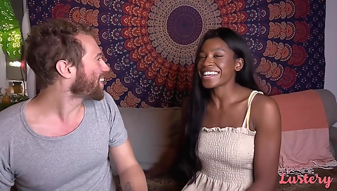 Busty black girl is getting fucked by her black friend