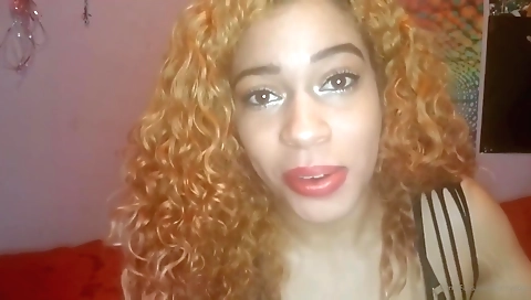 Ebony beauty with natural tits shows off ass and pussy