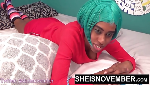 Big ass ebony girl fucked on the bed by her stepfather