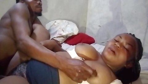 Busty brunette with big ass and hairy bush fucked hard