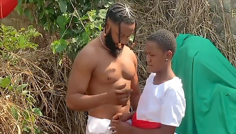 Big ass blonde with a tattooed pussy goes on a wild outdoor trip