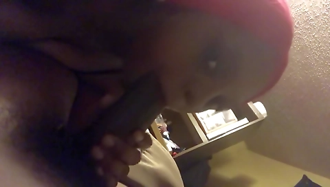 I'm getting my big black dick deepthroat in my black pussy