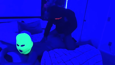 Ebony girl gets deep-throated on camera in a hot film