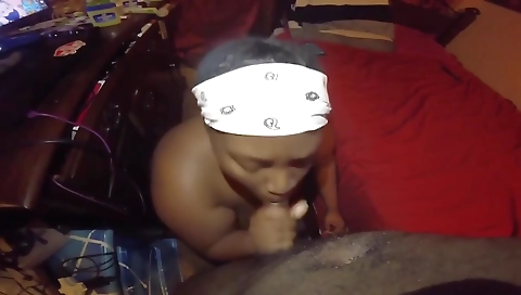 I am giving a blowjob to a big cock in amateur porn