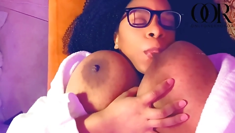 Bww black and ebony amateur brunette in black and ebony