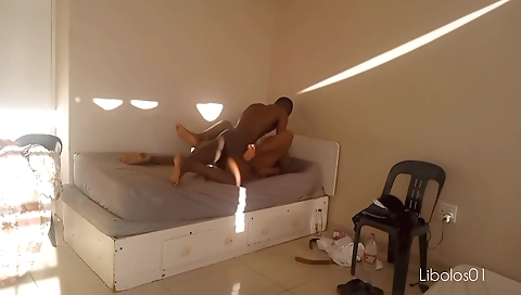 Ebony student gets her black rod in the hole of her black skin