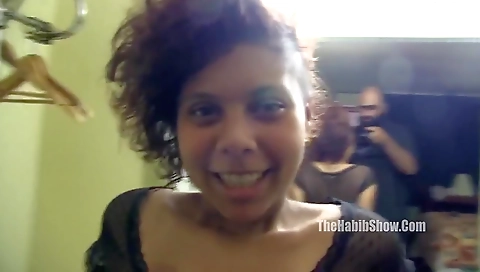 Ebony amateur hairy teen has a great time with a dude