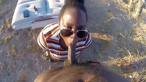 Sexy ebony chick with a long body gets fucked hard behind