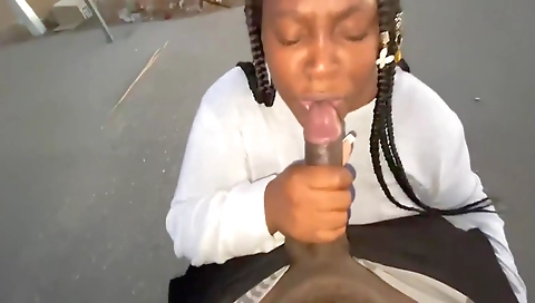 Big boobs black woman with big tits fucked by a black dude