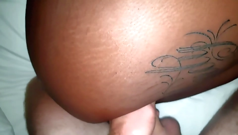 Busty ebony babe with a big ass 18+ and a tattooed pussy