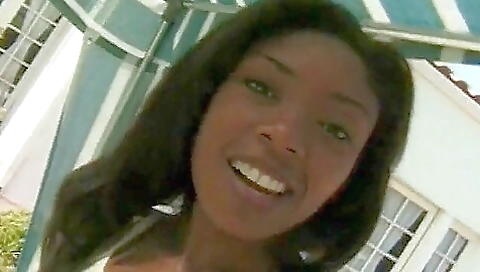 Black Babe Tastes White Cock Outdoors In All Positions
